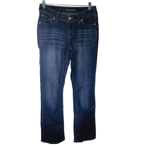 Maurices Jeans Low Mid Rise Bootcut Dark wash Jeans Size 4 Reg - Picture 1 of 5